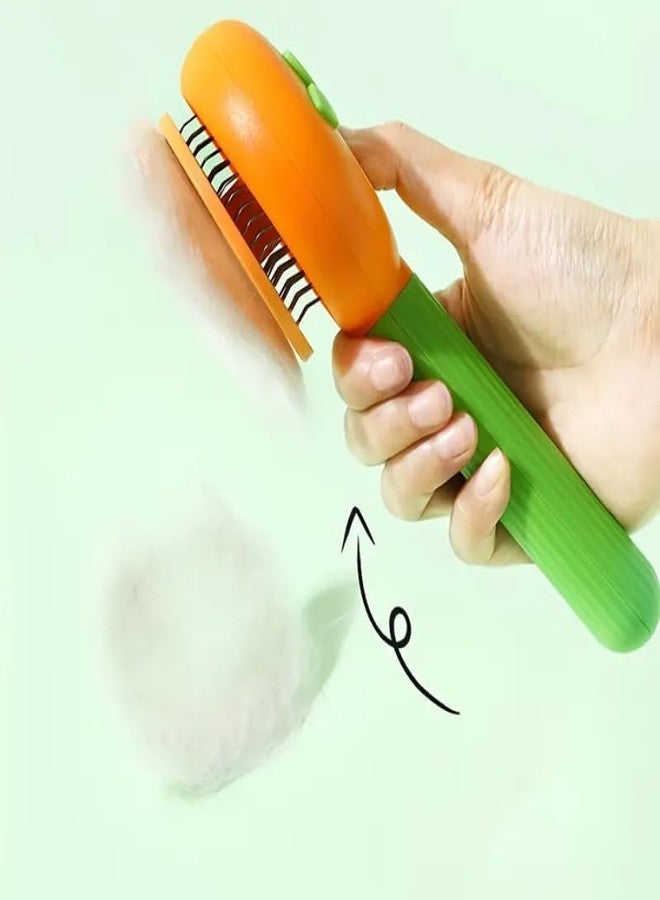 KittuPet فرشاة كيتو بيت للقطط مع زر تحرير، فرشاة للقطط المنزلية المتساقطة، فرشاة للقطط ذات الشعر الطويل أو القصير، فرشاة تنظيف القطط، مشط للقطط الصغيرة، تدليك الأرانب، إزالة الشعر المتساقط، قطعة واحدة - Image 2